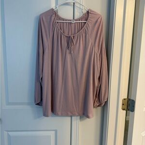 Old Navy Pink Tie Front Relaxed Blouse